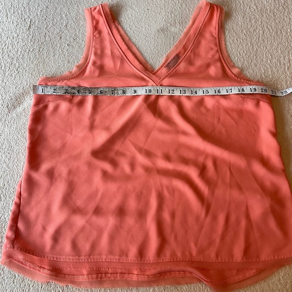 NWOT Halogen Coral V-Neck Sleeveless Blouse - Picture 11 of 11